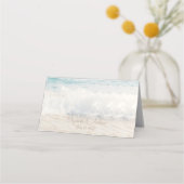 Beach Wedding Seaside Wedding Place Card (Achterkant)
