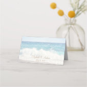 Beach Wedding Seaside Wedding Place Card (Achterkant)