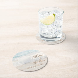 Beach Wedding | Seaside Wedding Ronde Kartonnen Onderzetter