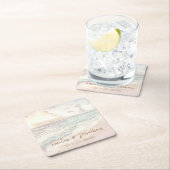 Beach Wedding | Seaside Wedding Vierkante Kartonnen Onderzetter (Insitu)