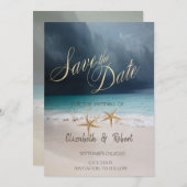 Beach Wedding, Seastars Save the Date (Voorkant / Achterkant)