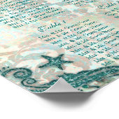 Beach Wedding Seating Chart Dolphin Poster (Hoek)