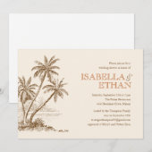 Beach Wedding Shower-uitnodigingen Kaart (Voorkant / Achterkant)