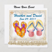 Beach Wedding - SRF Kaart (Voorkant / Achterkant)