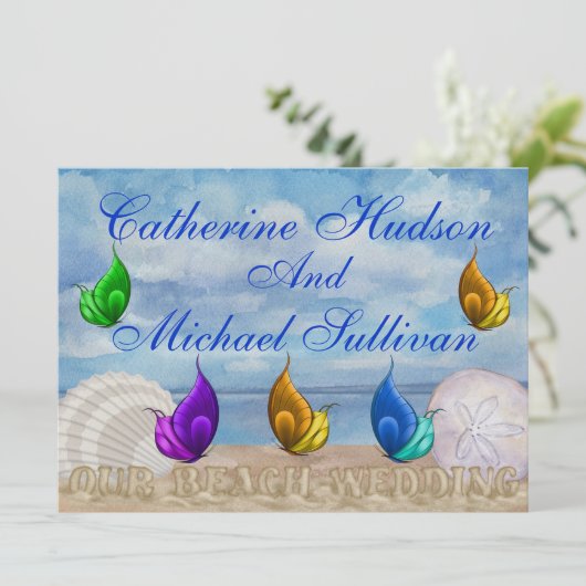 Beach Wedding - SRF Kaart (Staand voorkant)