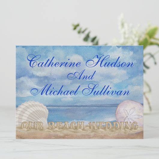 Beach Wedding - SRF Kaart (Staand voorkant)