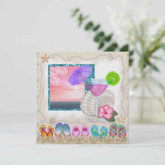 Beach Wedding - SRF Kaart (Staand voorkant)