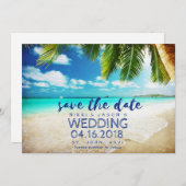 Beach Wedding St. John, USVI Save the Date (Voorkant / Achterkant)