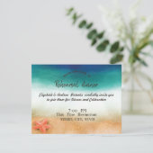 Beach Wedding, Starfish Rehearsal Dinner Kaart (Staand voorkant)