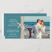 Beach Wedding Starfish Save the Date Photo (Voorkant / Achterkant)