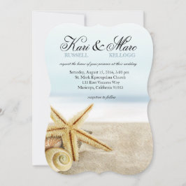 Beach Wedding Starfish Seashells Ocean Kaart