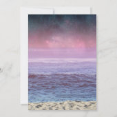 Beach Wedding Starfish String Lights Heart Sunset Kaart (Achterkant)