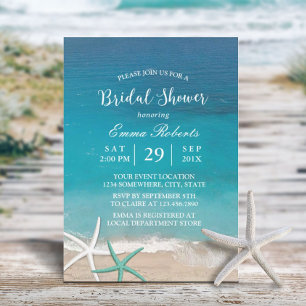 Beach Wedding Starfish Summer Vrijgezellenfeest Kaart