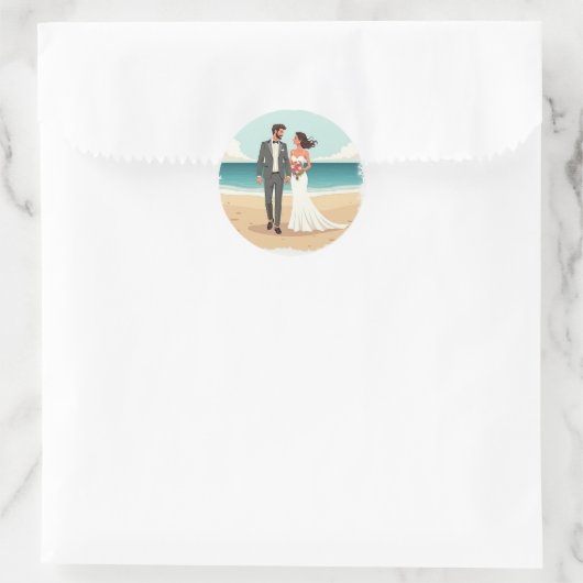 Beach Wedding Sticker (Tas)