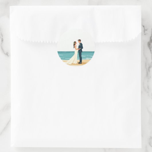 Beach Wedding Sticker (Tas)