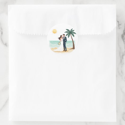 Beach Wedding Sticker (Tas)