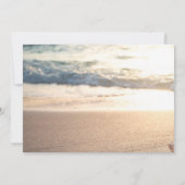 Beach Wedding, String Lights, Sand, Seashell Kaart (Achterkant)