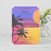 Beach Wedding Sunset Vrijgezellenfeest Kaart (Staand voorkant)