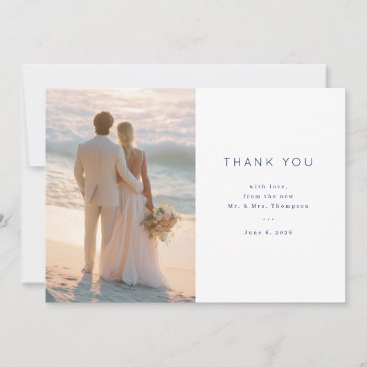 Beach Wedding Thank You Card Bedankkaart (Voorkant)