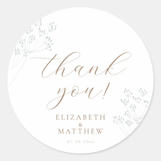 Beach Wedding | Thank You Sticker (Voorkant)