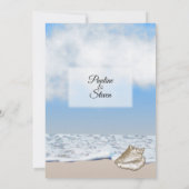 Beach Wedding Theme Uitnodiging (Achterkant)
