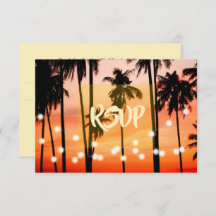 Beach Wedding Tropical Destination RSVP Kaartje
