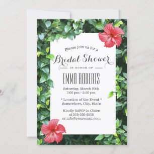 Beach Wedding Tropical Floral Vrijgezellenfeest Kaart