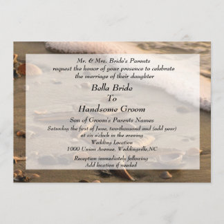 Beach Wedding-uitnodiging Kaart
