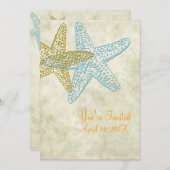 Beach Wedding-uitnodigingen Kaart (Voorkant / Achterkant)