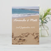 Beach Wedding-uitnodigingen Kaart (Staand voorkant)