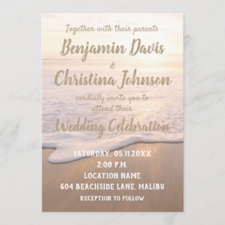 Beach Wedding-uitnodigingen Kaart