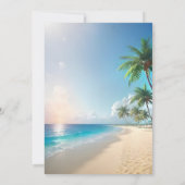Beach Wedding-uitnodigingen Kaart (Achterkant)
