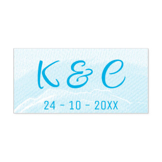 Beach Wedding Watercolor Zelfinktende Stempel