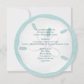 Beach Wedding Waterverf Sand Dollar Menu Kaart (Achterkant)