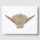 Beach Wedding Waterverf Sea Shells Gastenboek (Achterkant)