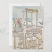 Beach Wedding Wedding Retro Arch Wedding Kaart (Achterkant)