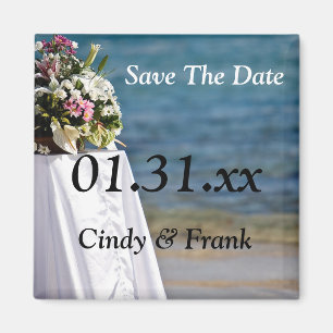 Beach Weddings Save the Dates Photo Magnet Magneet