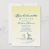 Beach Weekend Bachelorette Itinerary Uitnodiging (Voorkant)
