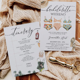 Beach Weekend Bikini Bachelorette Vrijgezellenfees Kaart