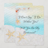Beach White Sand zal je mijn Bridesmaid zijn Kaart (Voorkant / Achterkant)