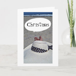BEACH WISHES=WARM CHRISTMAS WIST NAAR U! FEESTDAGEN KAART