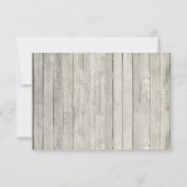 Beach Wood Rustic String Lights Wedding RSVP (Achterkant)