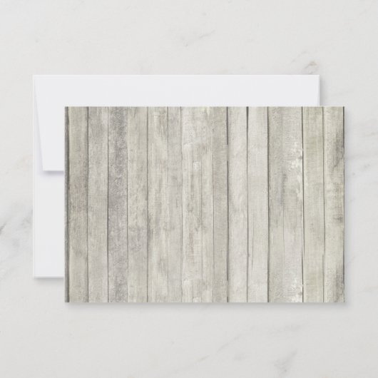 Beach Wood Rustic String Lights Wedding RSVP (Achterkant)