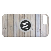 Beach Wood Slats Monogram Case-Mate iPhone Case (Achterkant (Horizontaal))