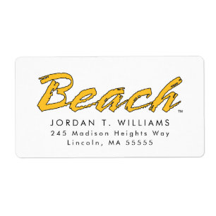Beach Wordmark Etiket