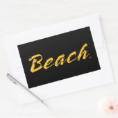 Beach Wordmark Rechthoekige Sticker (Envelop)