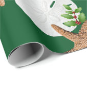 Beach Wreated Large Pattern Kerstmis Cadeaupapier (Rol Hoek)