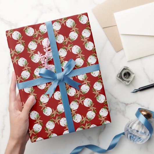Beach Wreating Small Pattern kerstkaards Pape Cadeaupapier (Geschenken)