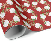 Beach Wreating Small Pattern kerstkaards Pape Cadeaupapier (Rol Hoek)