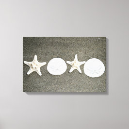 Beach X en O's Photo Stretched Canvas Art Afdruk